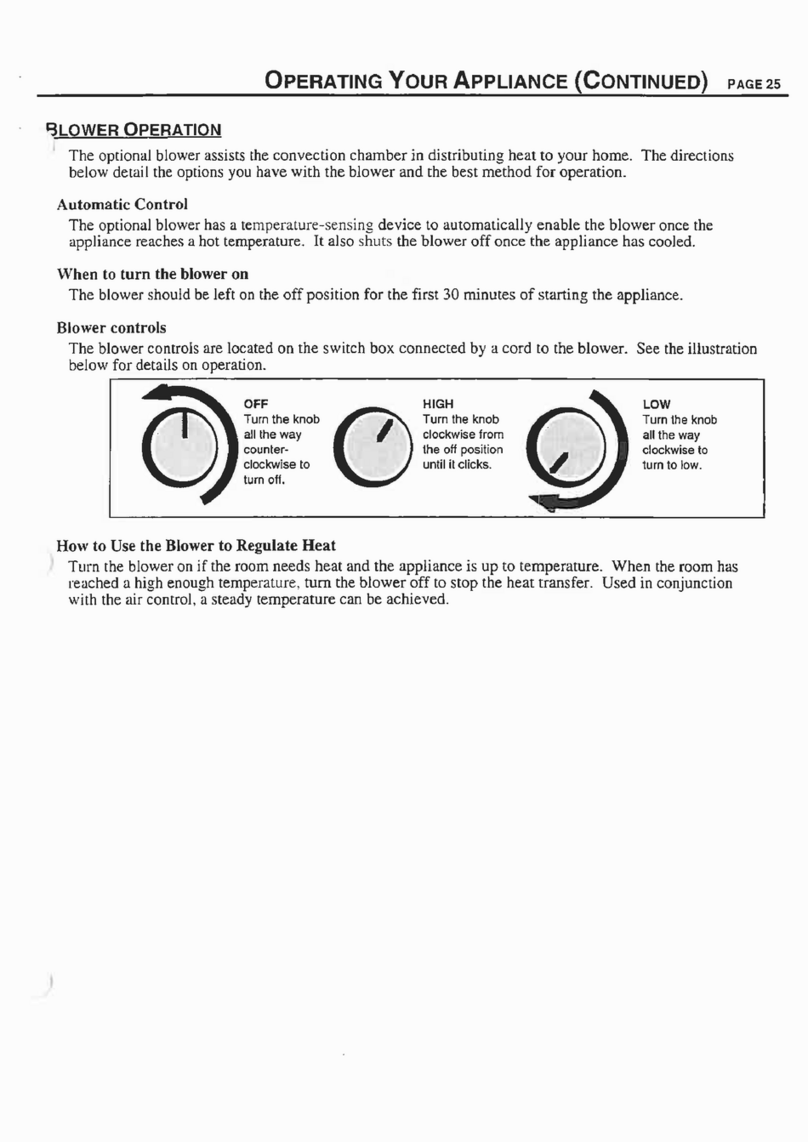 Travis Industries Avalon 1190 operating instructions