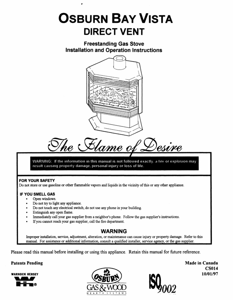 Osburn Bay Vista Installation and operation instructions