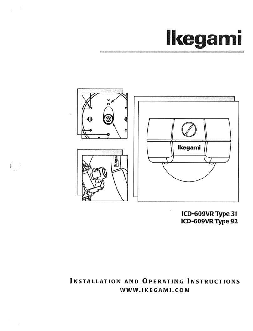 Ikegami ICD0609VR Type 31 Installation and operating instructions