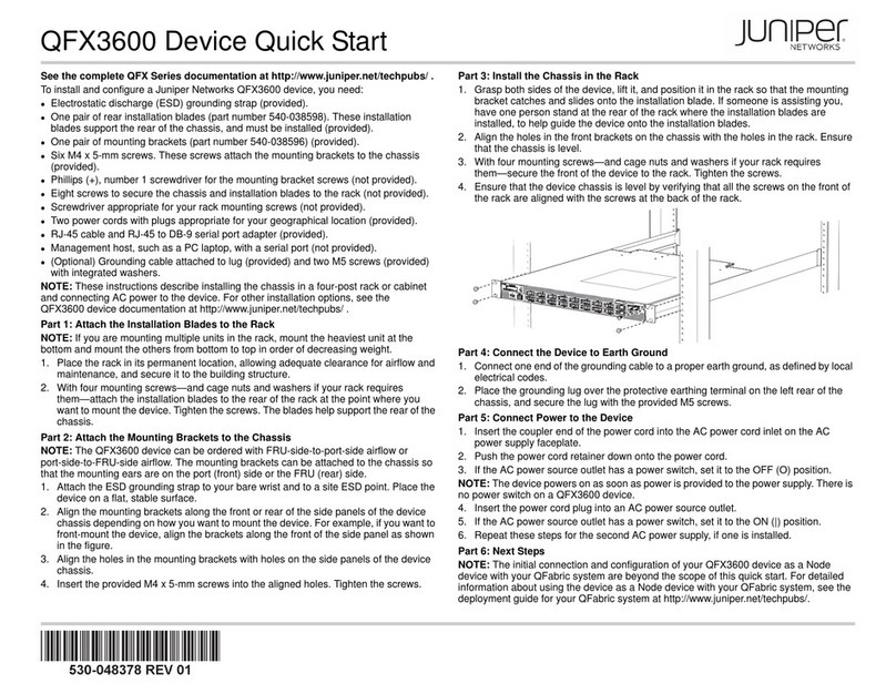 Juniper QFX3600 User manual Juniper QFX3600 User manual