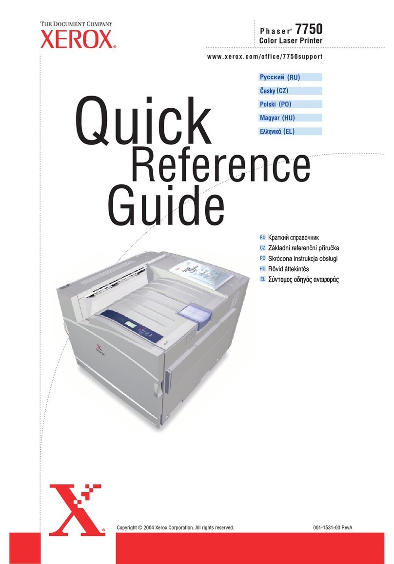 Xerox Phaser 7750 User manual Xerox Phaser 7750 User manual