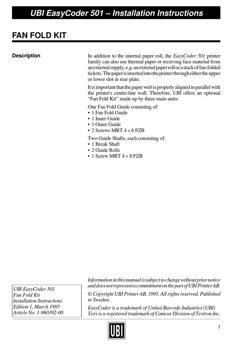 UBI EasyCoder 501 SA User manual