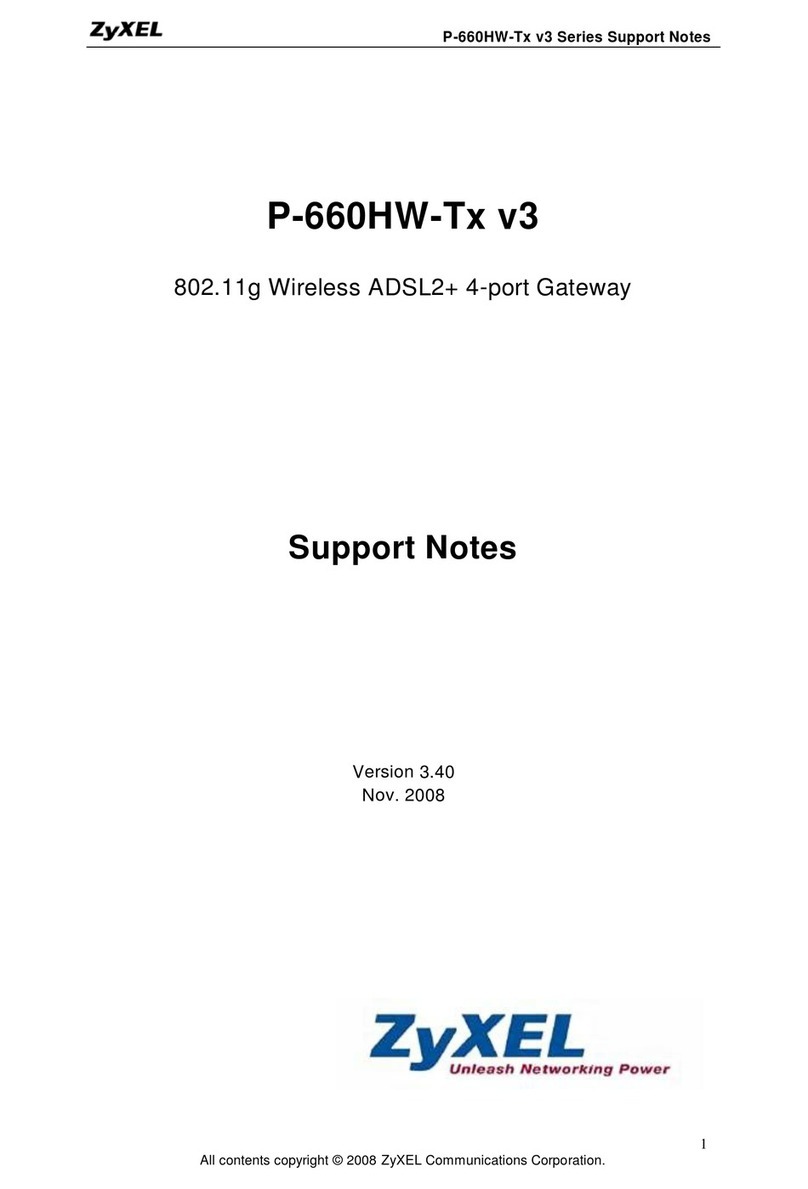 ZyXEL Communications P-660HW-Tx v3 Series Manual ZyXEL Communications P-660HW-Tx v3 Series Manual