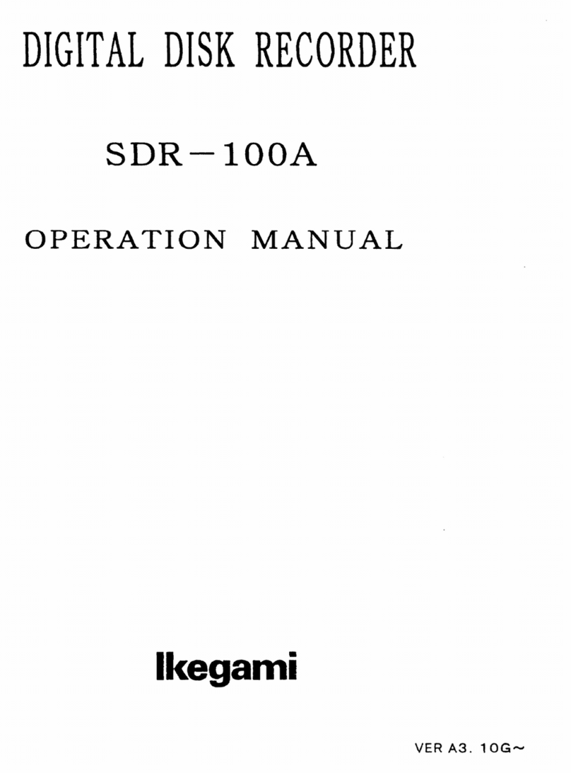 Ikegami SDR-100A Operation manual
