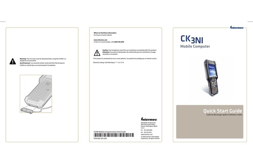 Intermec CK3NI quick start guide