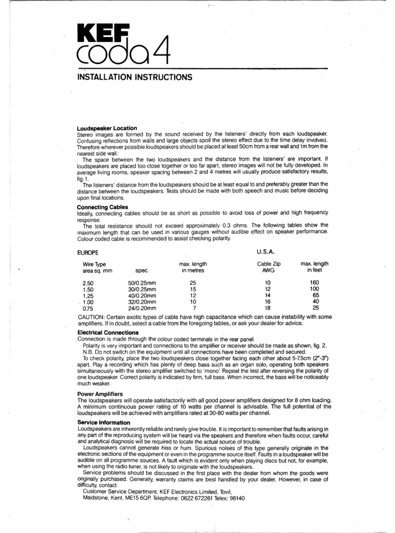 KEF Coda 4 User manual