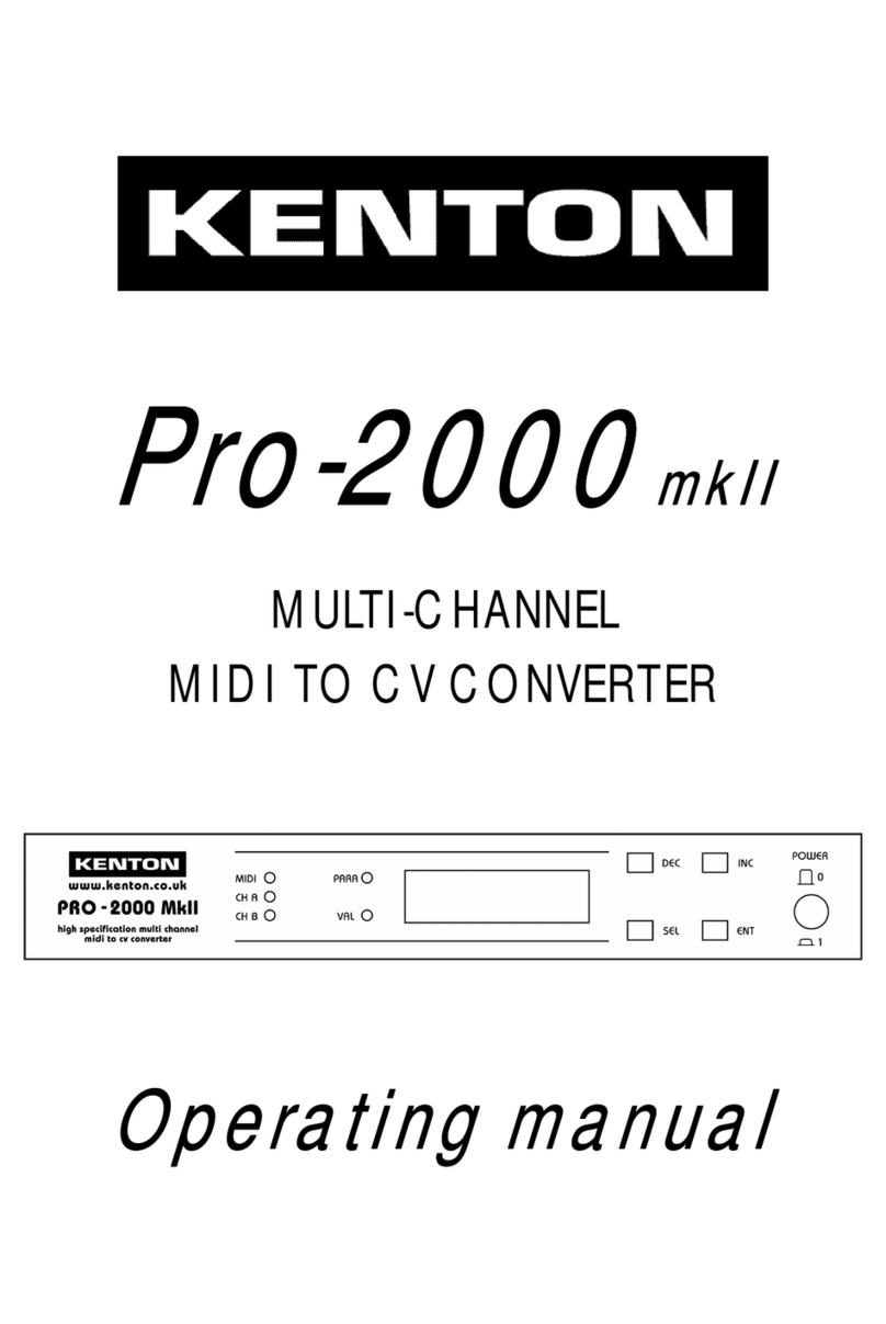 Kenton PRO-2000 operating manual Kenton PRO-2000 operating manual
