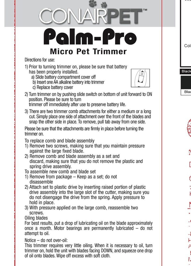 Conair Palm-Pro user manual