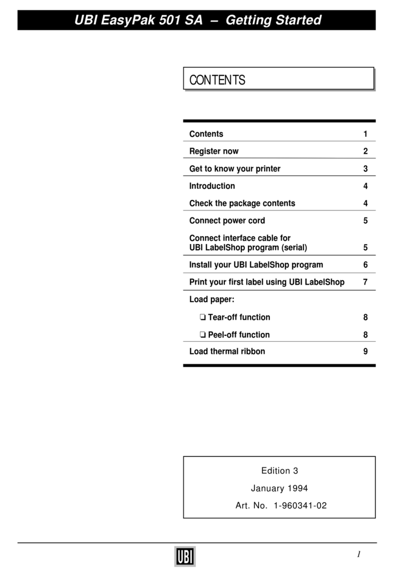 UBI EasyPak 501 SA User manual