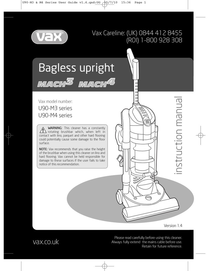 Vax Mach3 U90-M3 series User manual