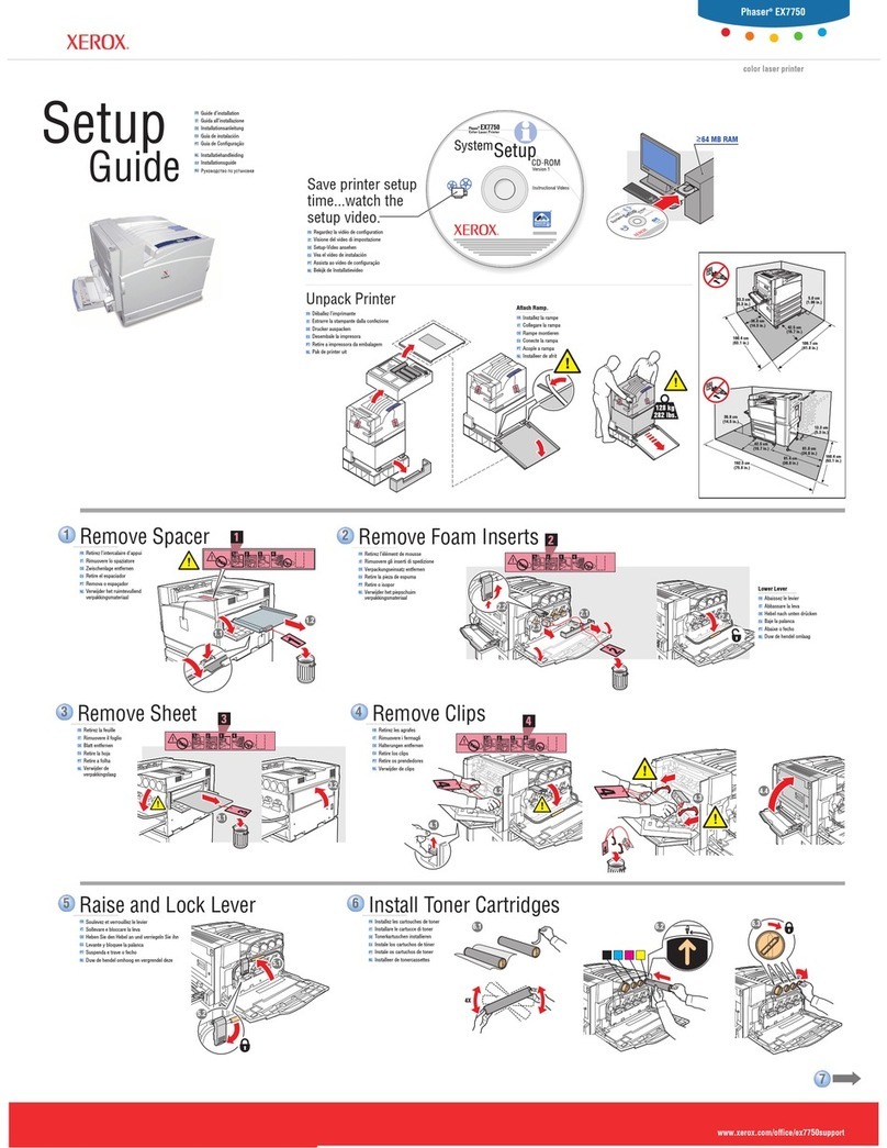 Xerox Phaser EX7750 User manual