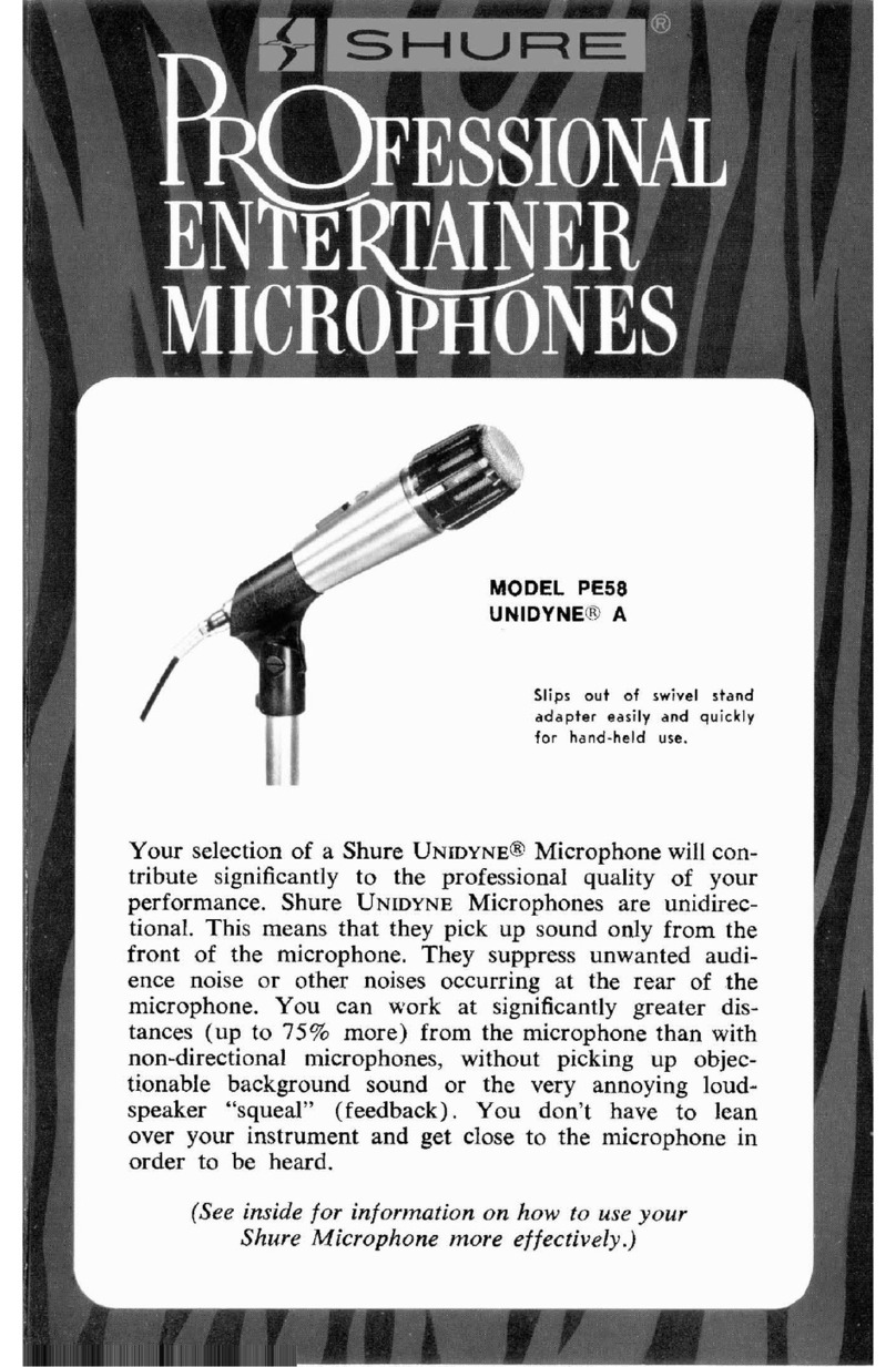 Shure Unidyne A PE58 User manual