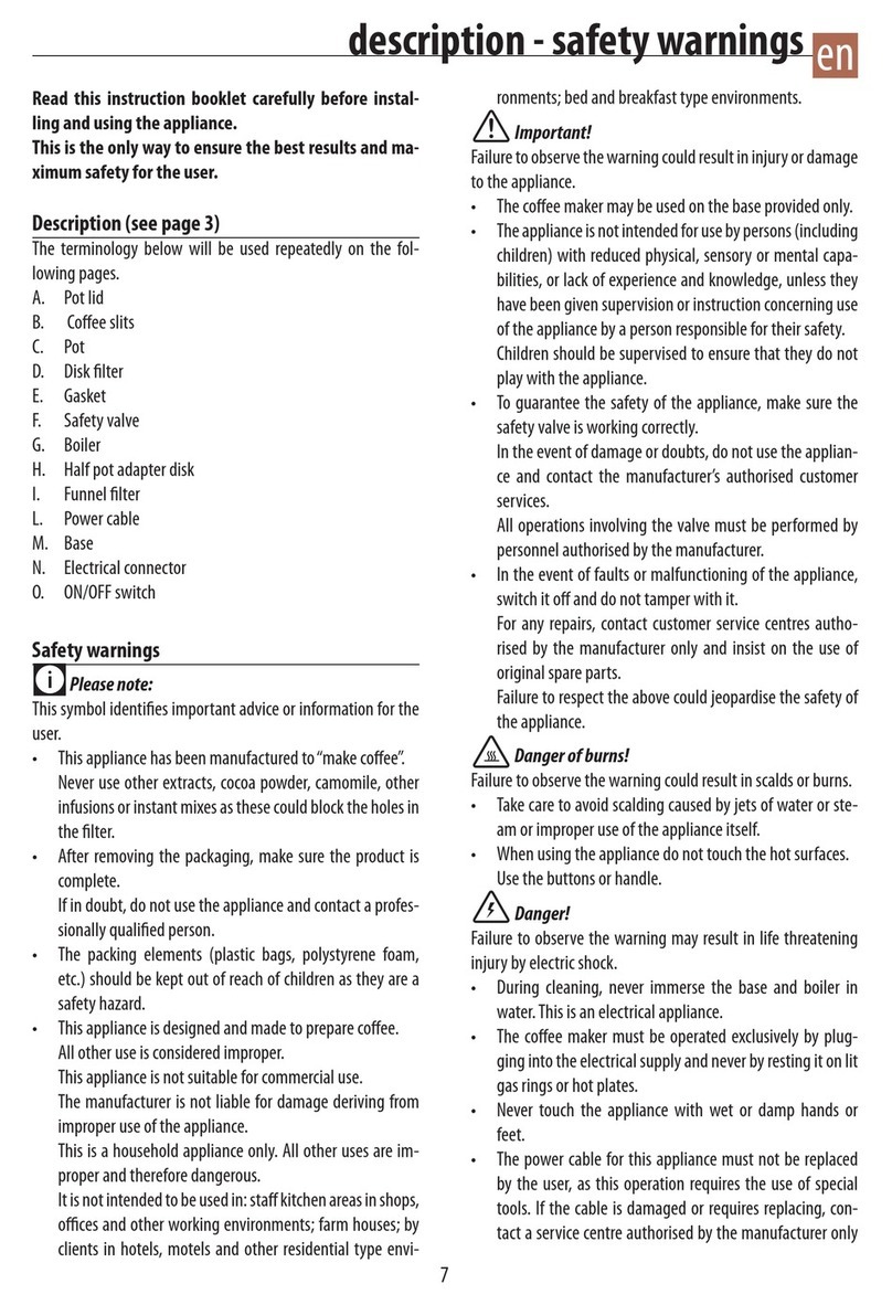 DeLonghi EMKM4.B Instruction manuals