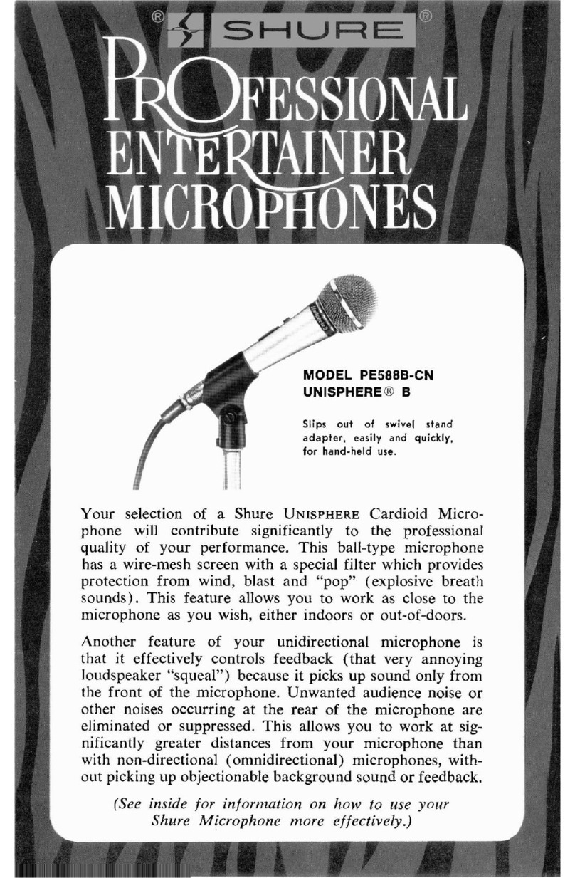 Shure Unisphere B PE588B-CN User manual