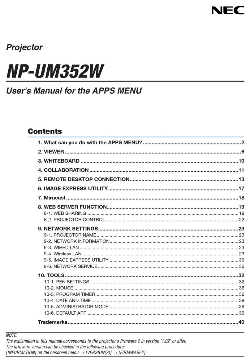 NEC NP-UM352W User manual