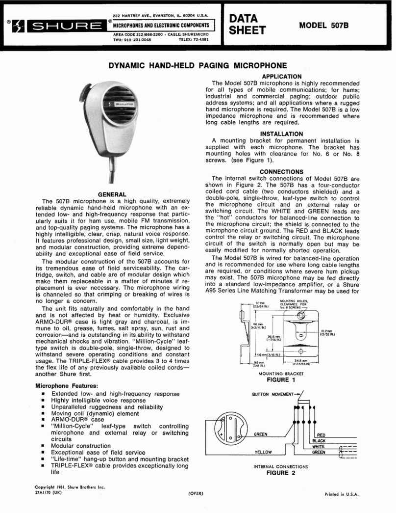 Shure 507B datasheet