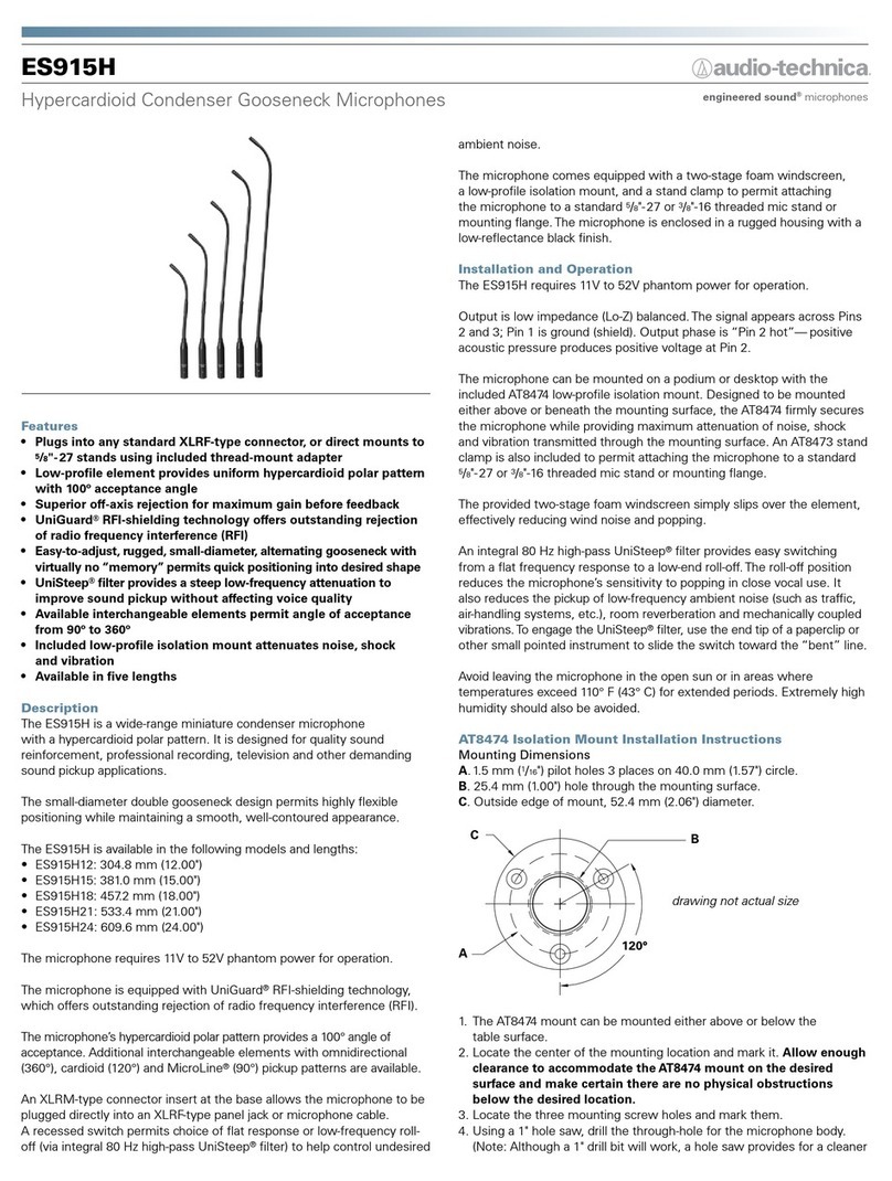 Audio Technica ES915H User manual
