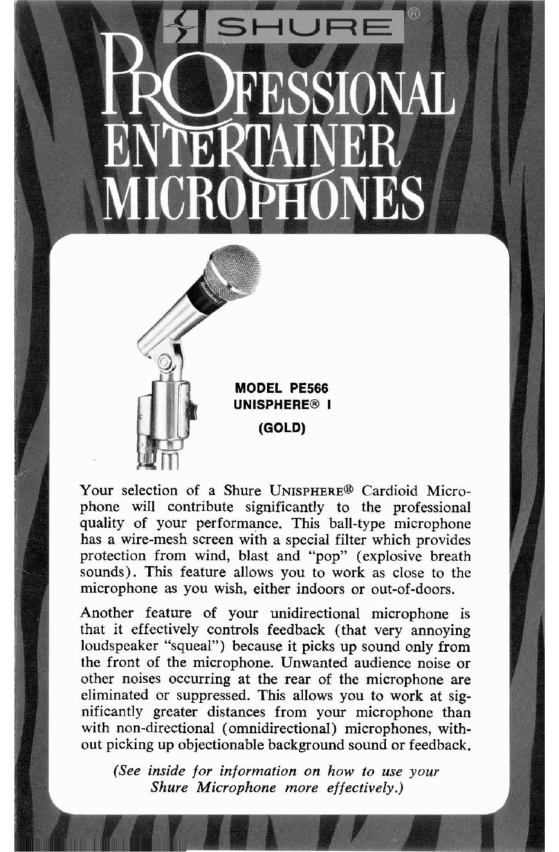 Shure Unisphere I PE566 user guide