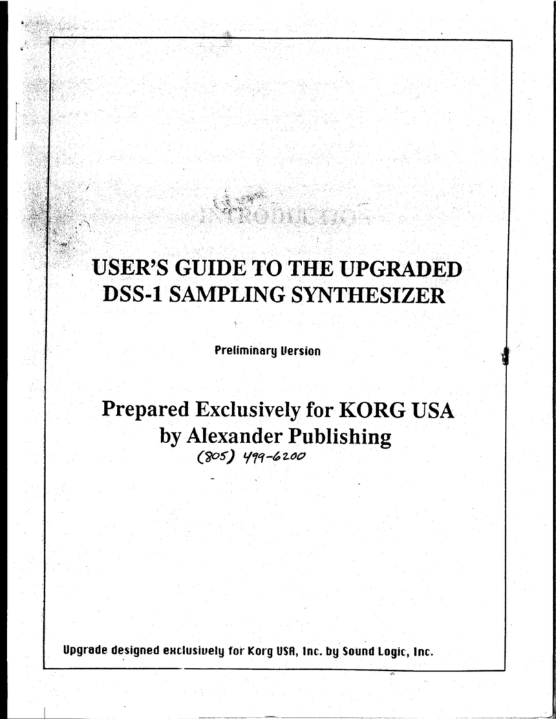 Korg DSS-1 User manual