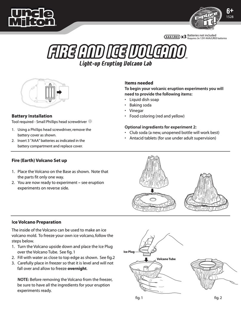 Uncle Milton Industries Fire and Ice volcano User manual