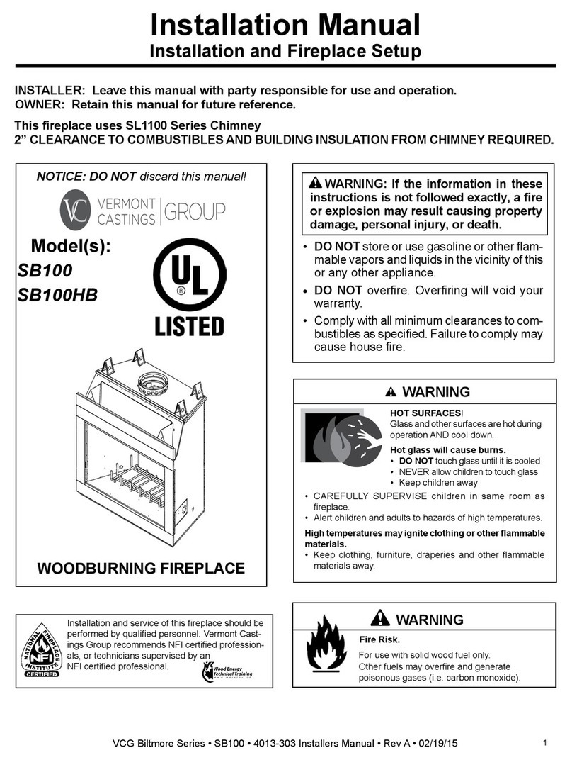 Vermont Castings SB100 User manual Vermont Castings SB100 User manual