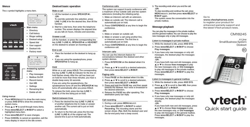 V-tech CM18245 User manual