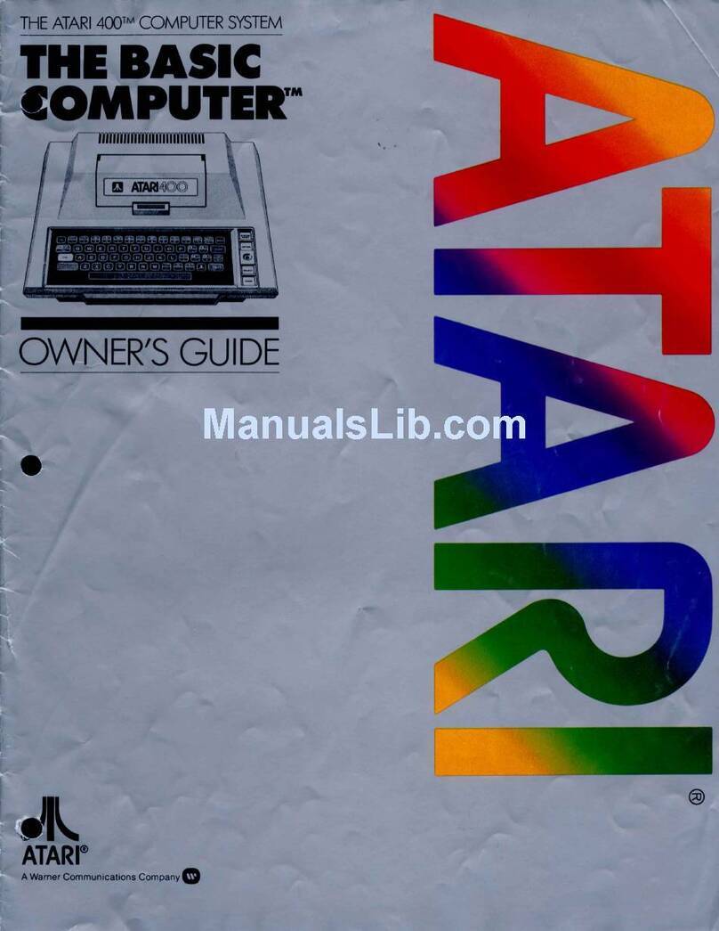 Atari 400 The Basic Computer owner's guide