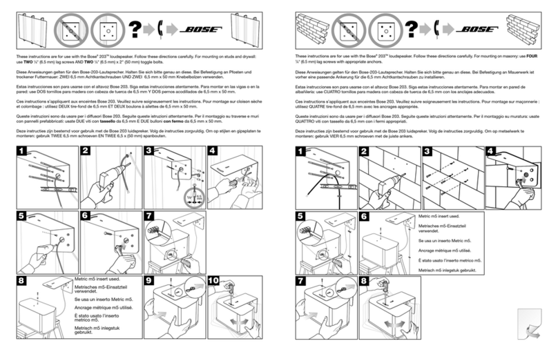 Bose L-Bracket 203 User manual