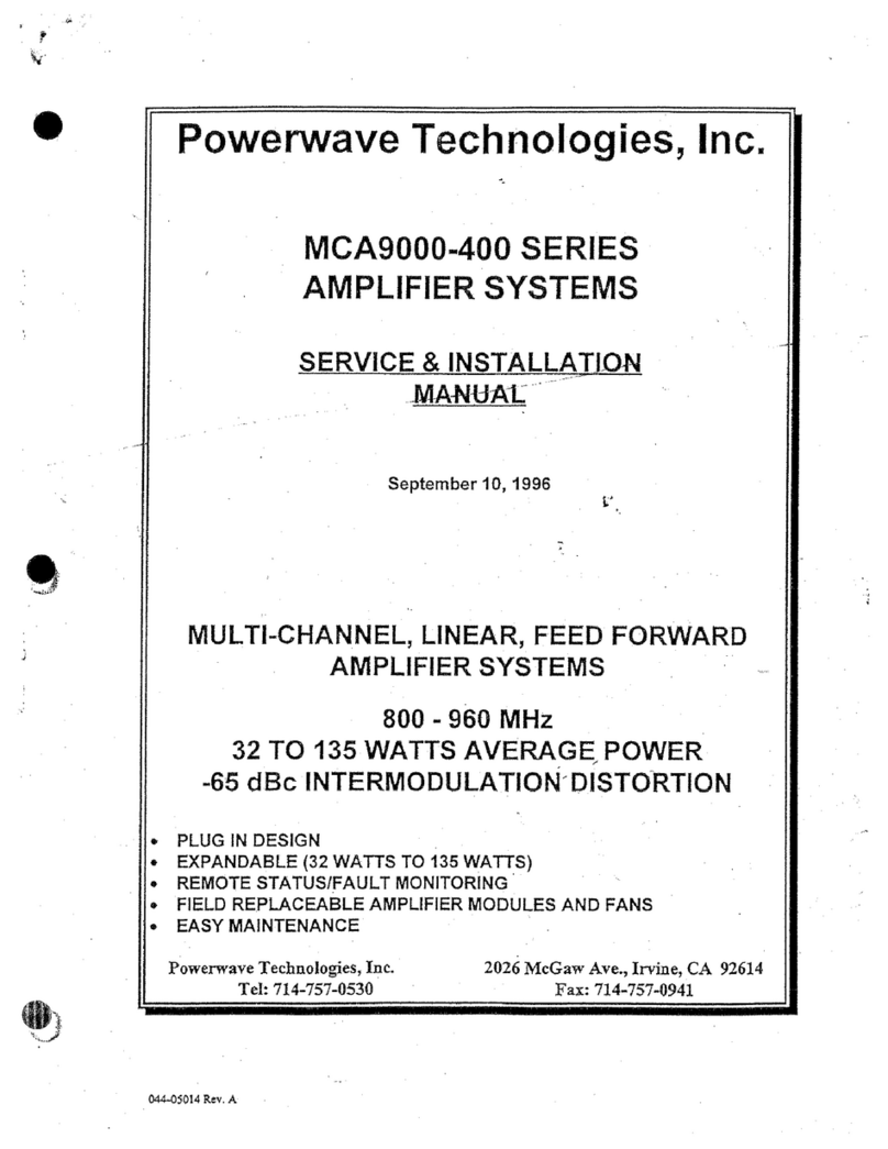 Powerwave Technologies MCA9000-400 Series User manual