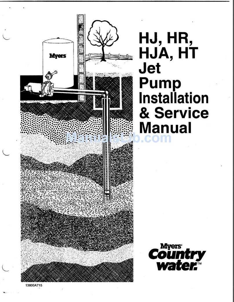 MYERS HJ Installation & service manual