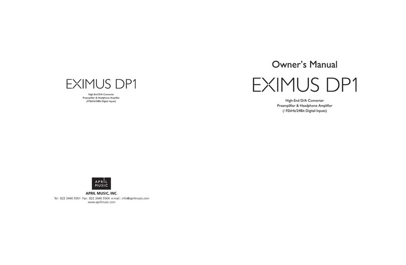 April Music EXIMUS DP1 owner's manual