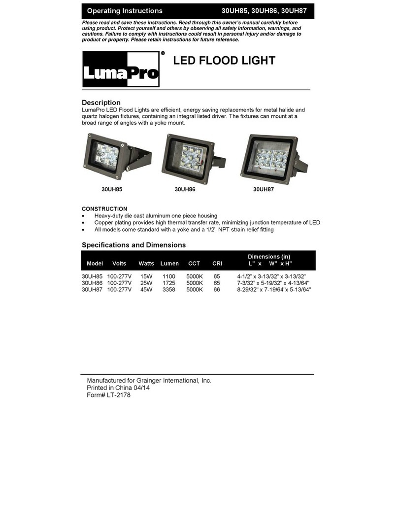 LumaPro 30UH85 operating instructions