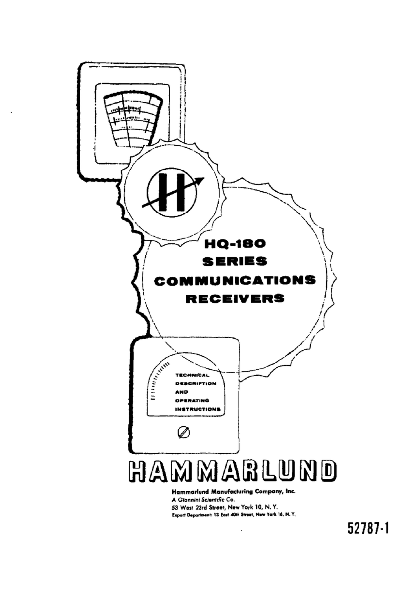 Hammarlund HQ-180 Series Parts list manual