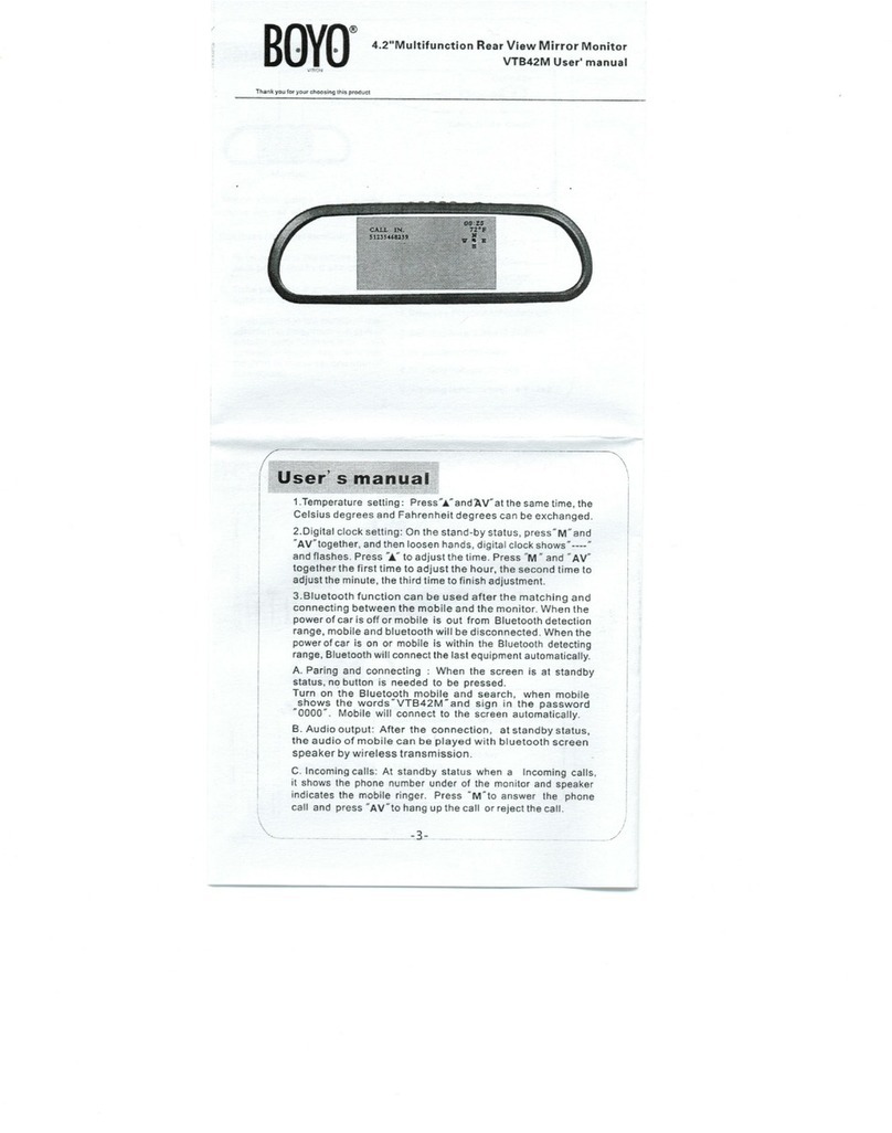 Boyo VTB42M user manual