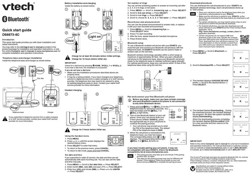 V-tech DS6673-6C User manual