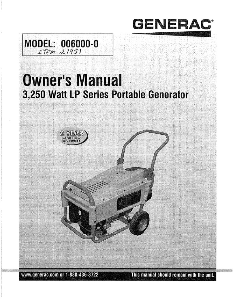 Generac Portable Products 006000-0 User manual Generac Portable Products 006000-0 User manual