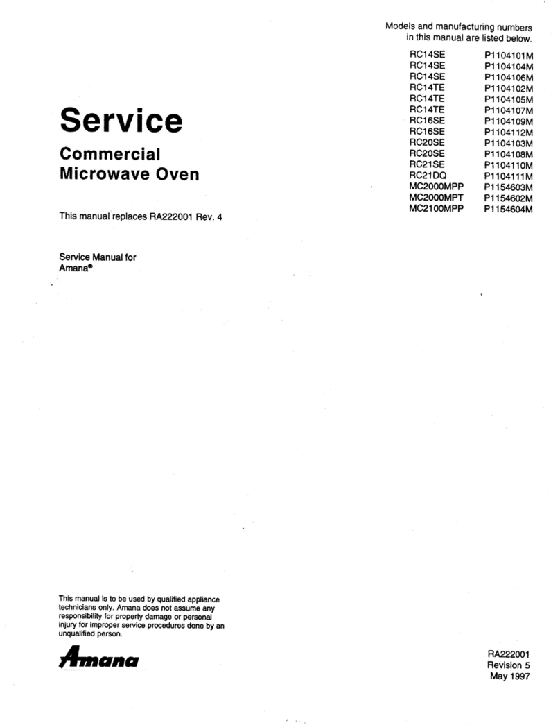 Amana RC14SE User manual