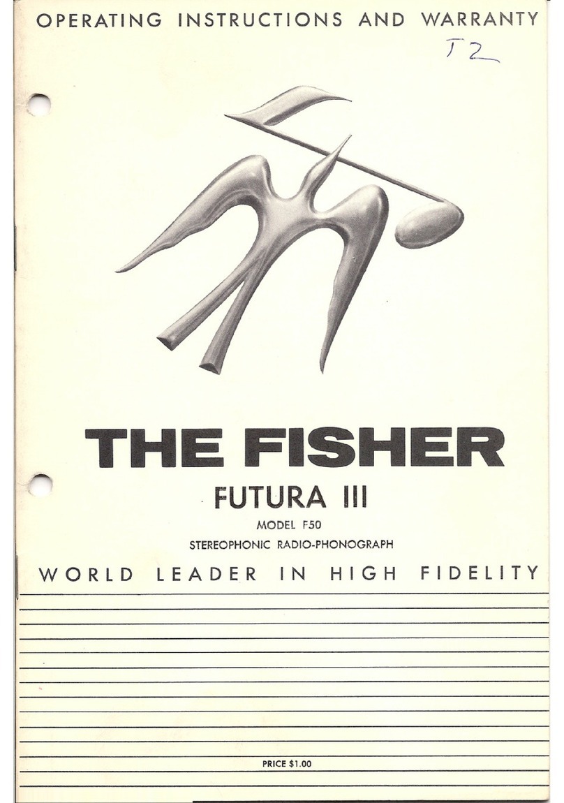 Fisher Futura III F50 Operating instructions and warranty