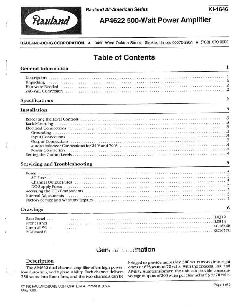 rauland AP4622 user manual