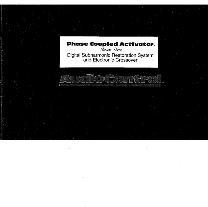 Audio Control Phase Coupled Activator Three Series Owner's enjoyment manual