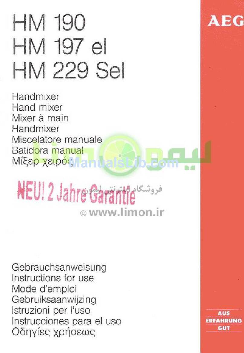 AEG HM 190 User manual