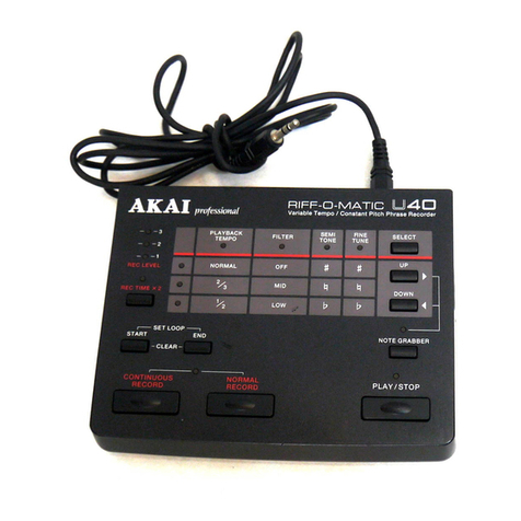 Akai Riff-o-Matic U40 Operator's manual