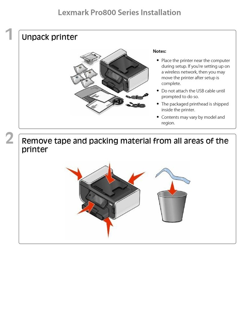 Lexmark Pro800 User manual