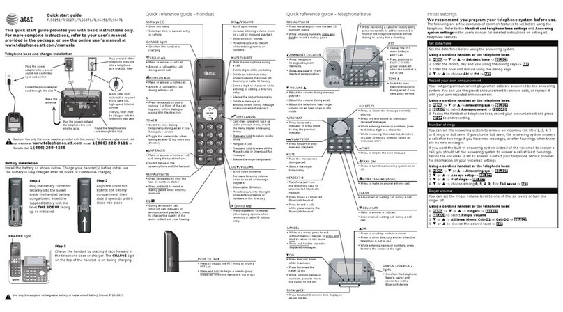 AT&T TL96151 User manual
