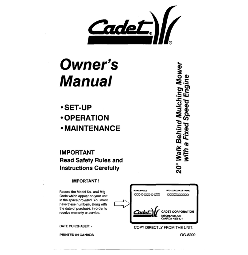Cadet 106 owner's manual