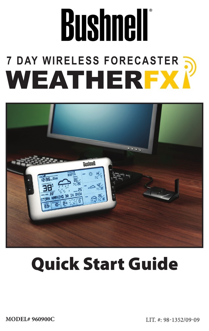 Bushnell WEATHERFX 960900C quick start guide