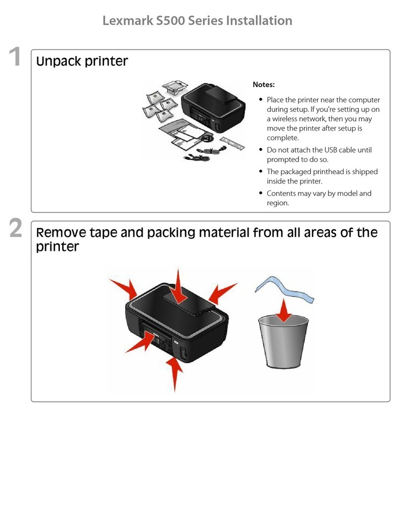 Lexmark S500 User manual