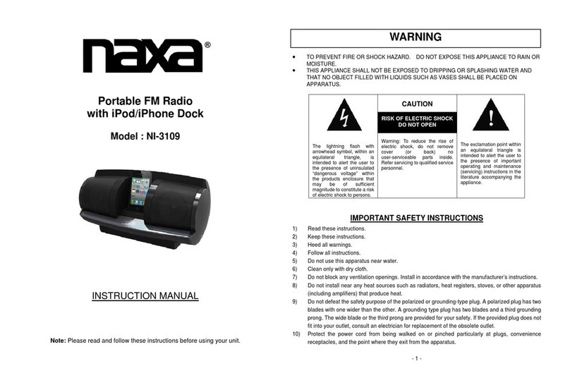 Naxa NI-3109 instruction manual