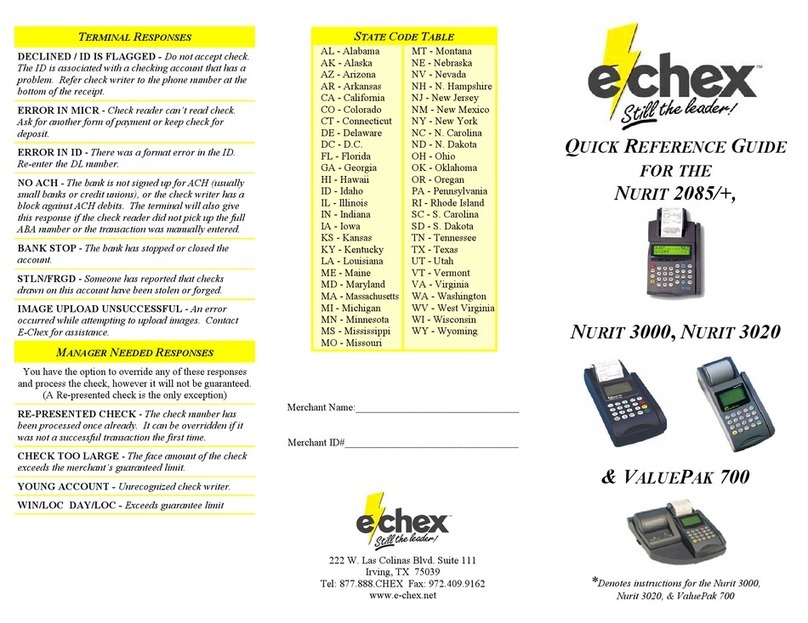 Echex Nurit 3000, Nurit 3020 User manual