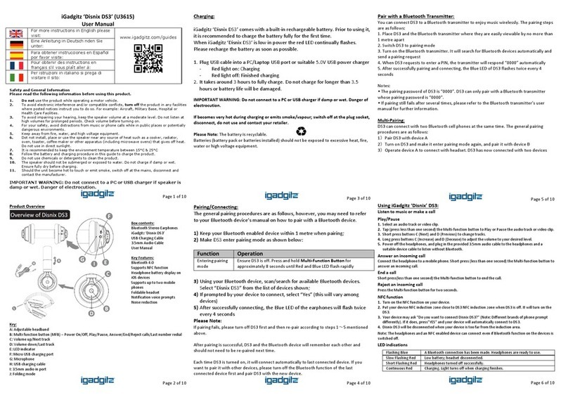 iGadgitz Disnix DS3 user manual